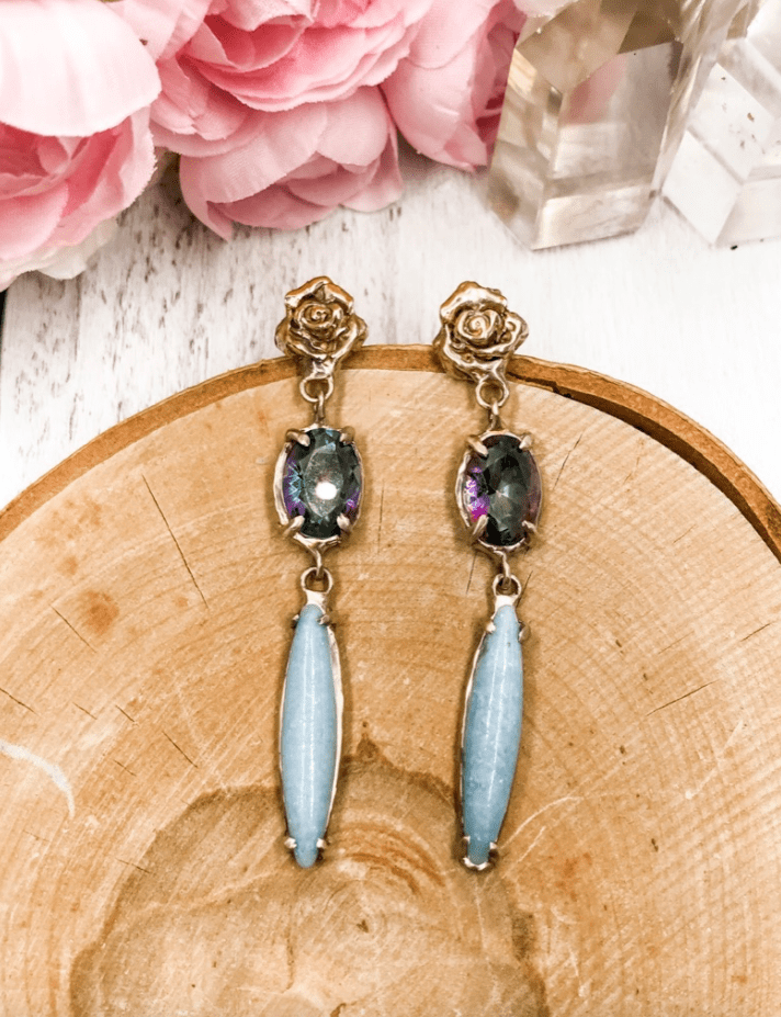 Secret Garden Violane and Mystic Topaz Earrings